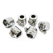 MCS Smooth hose clamps 1/4" - Chrome Grooved