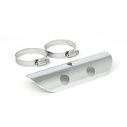 MCS Universal bullet hole heat shield 7" long chrome