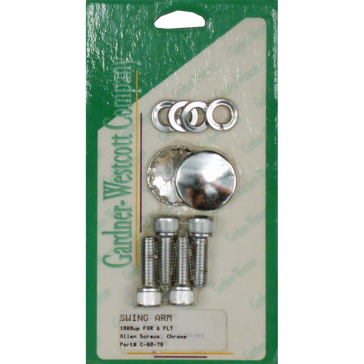 Gardner-Westcott Allen bolt set swingarm pivot covers - Chrome