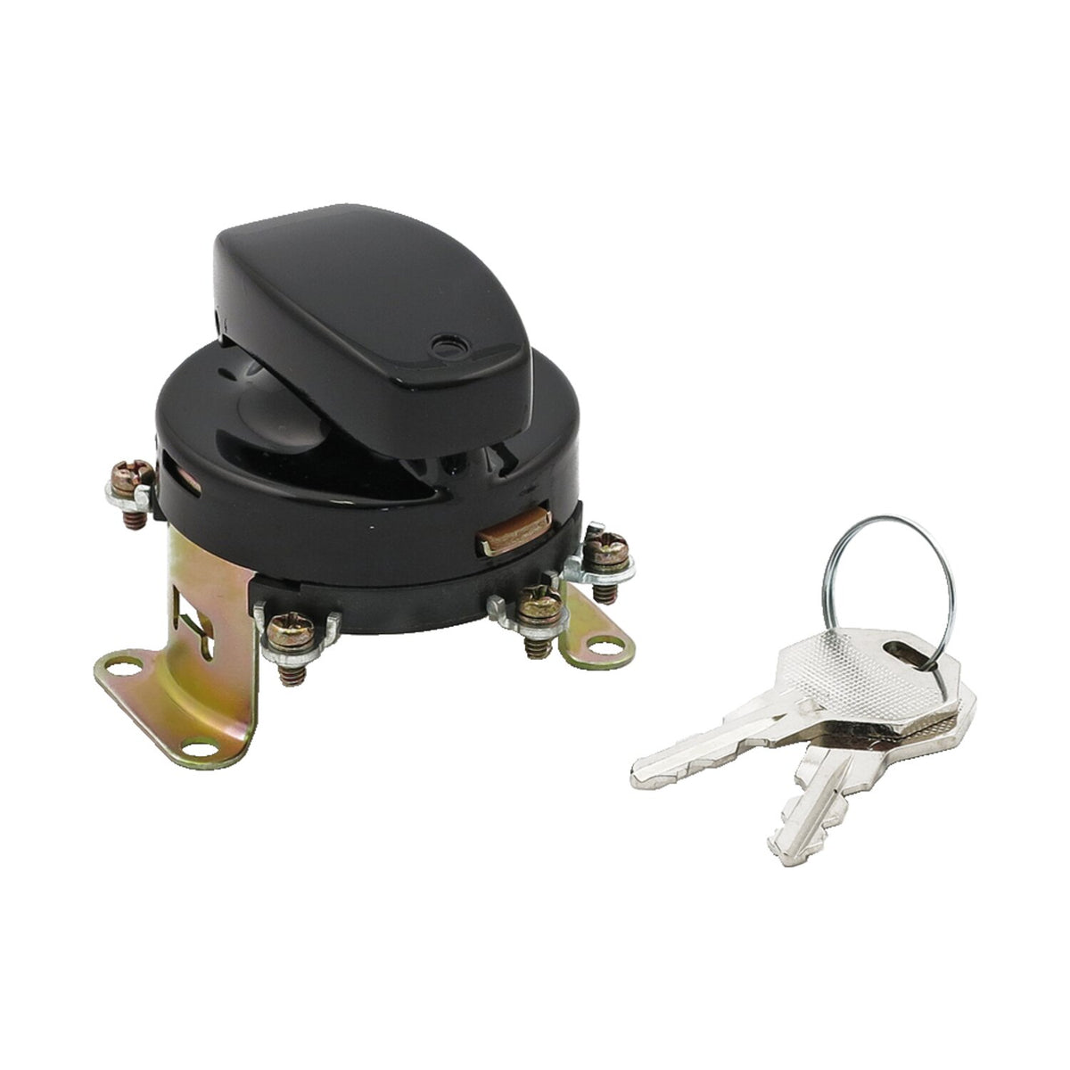 MCS FL style ignition switch - 5-pole flat key black