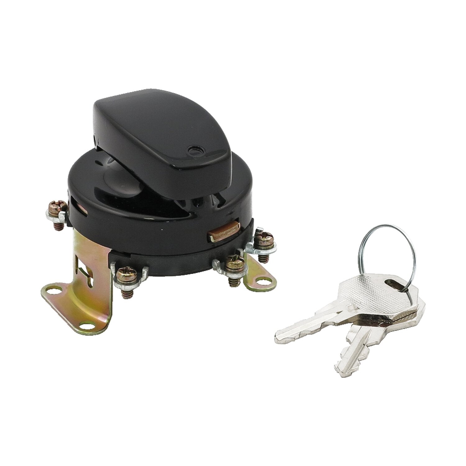 MCS FL style ignition switch - 5-pole flat key black