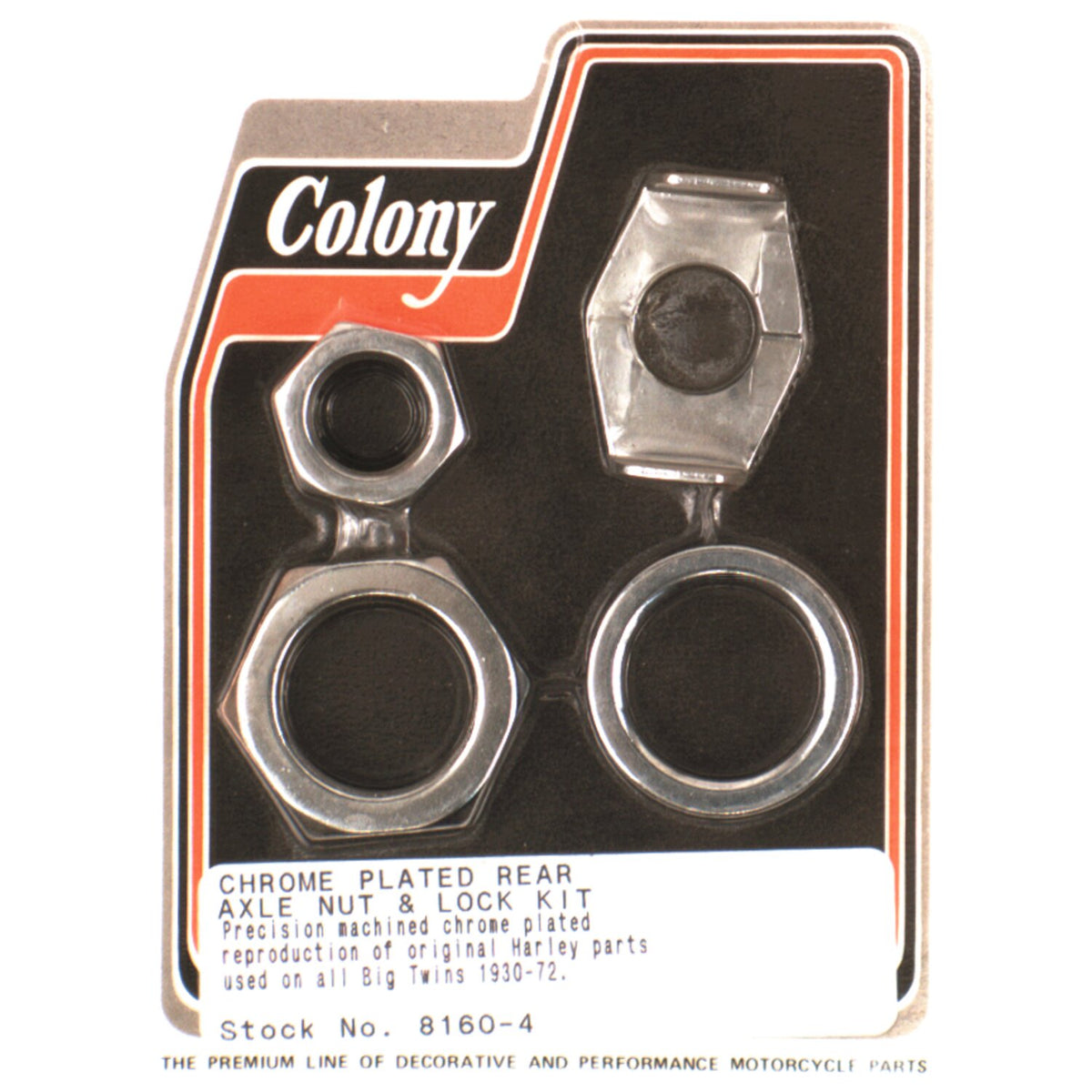 Colony axle nut and lock kit