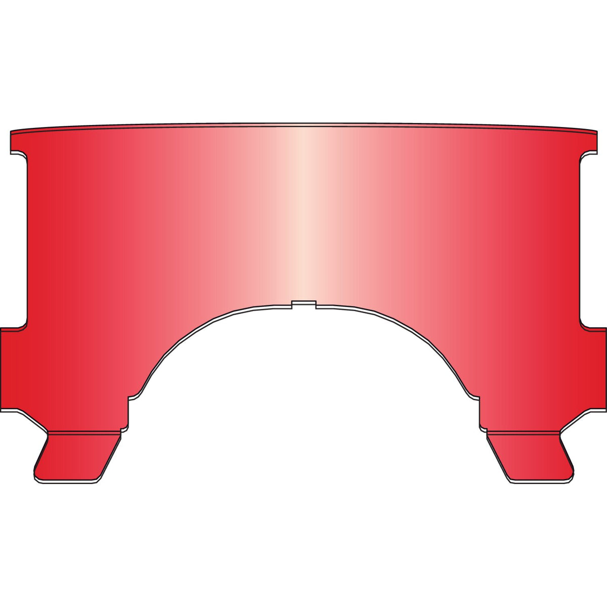 National Cycle repl - adj - lower window (style B) - Red