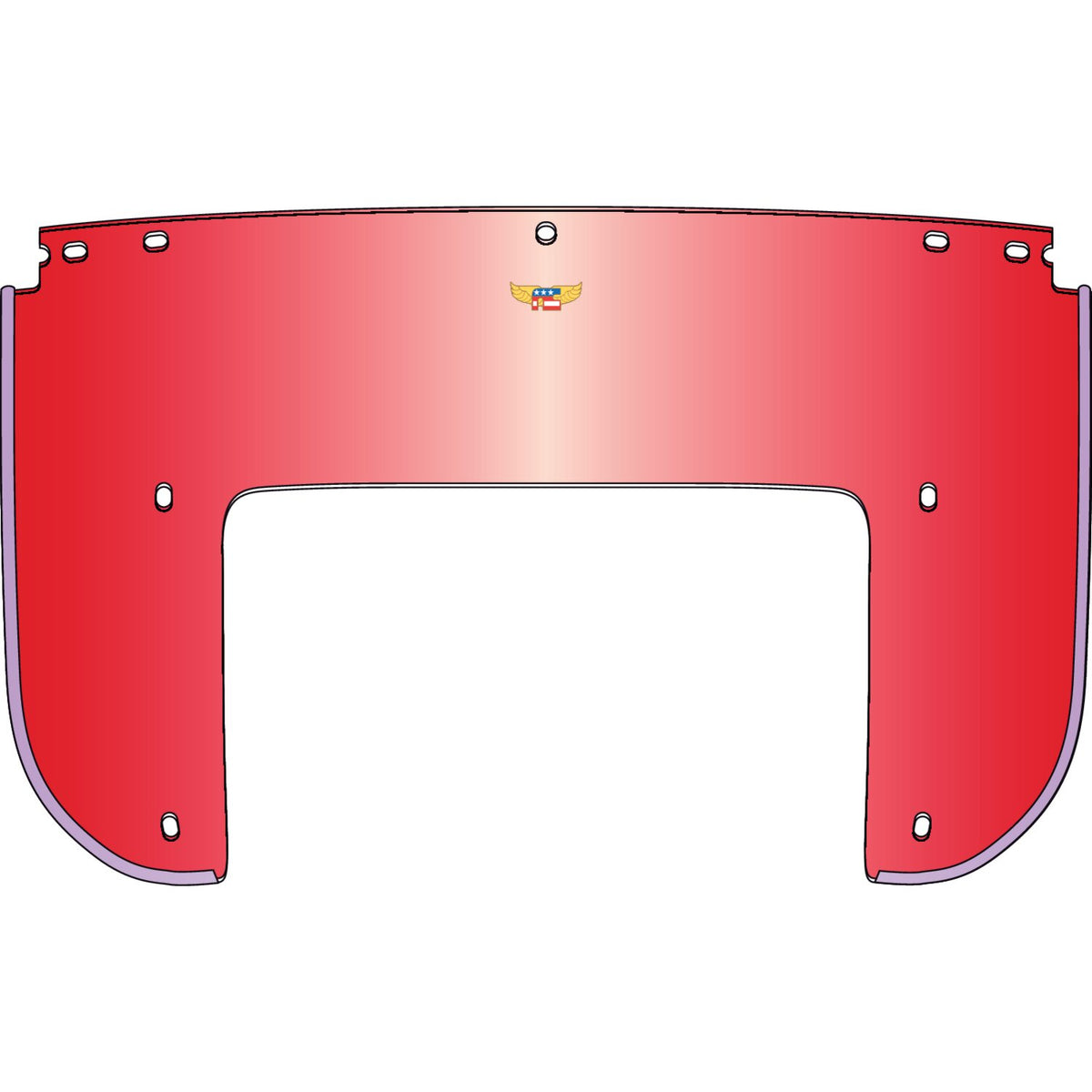 National Cycle Beaded 5-bolt lower window - Red