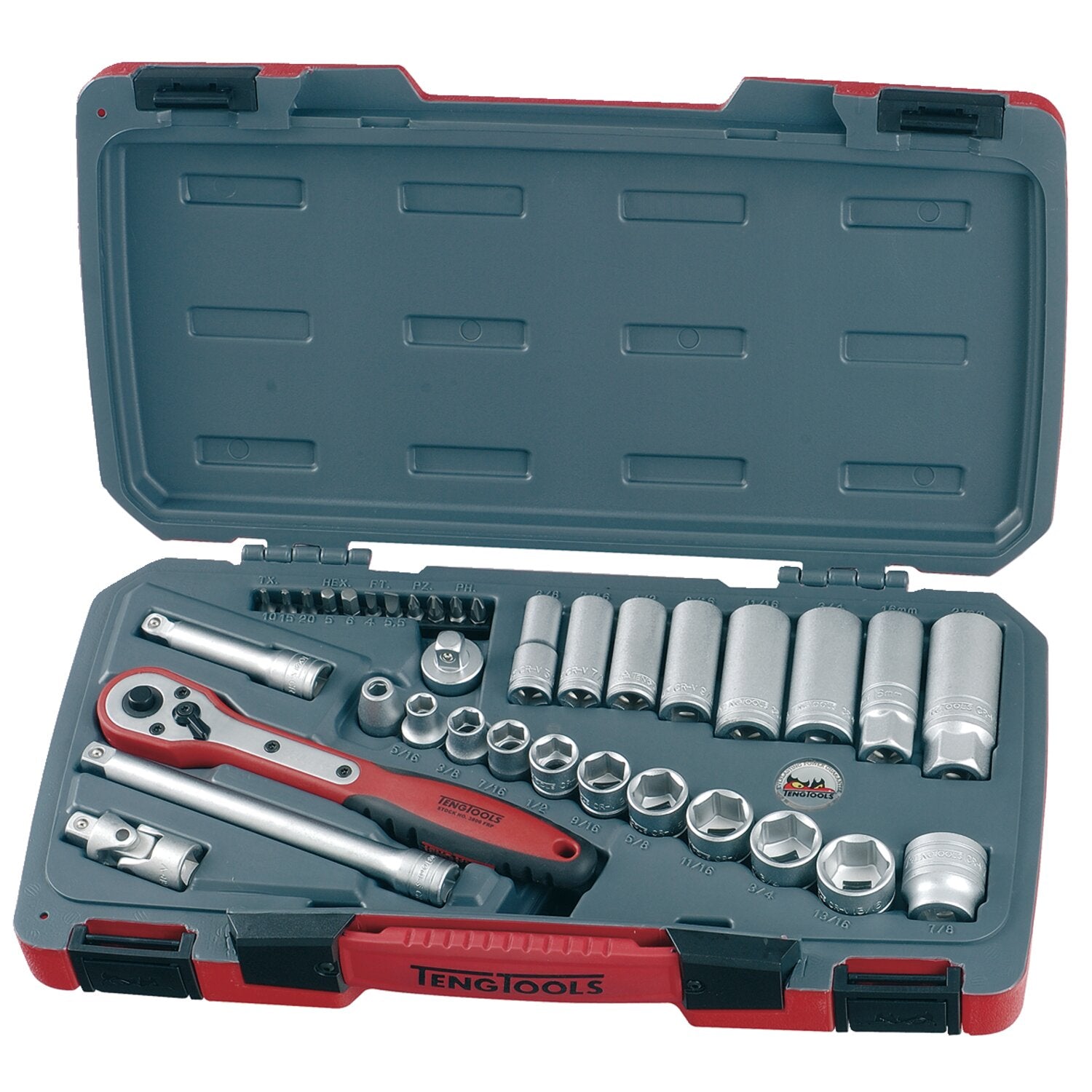 Teng Tools 3/8" socket wrench set - US 35pc