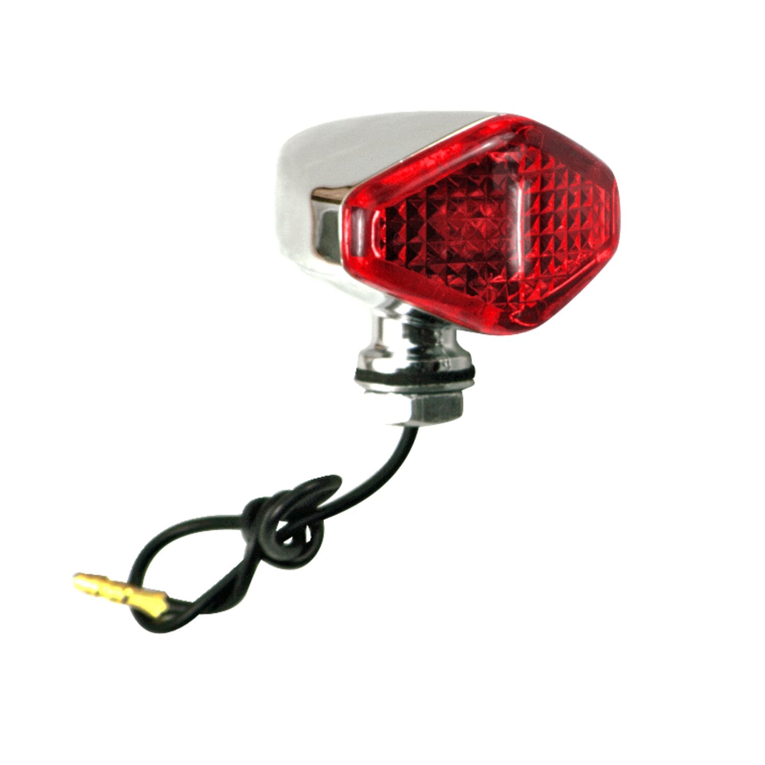 MCS Diamond turn signals - Chrome - Red lens