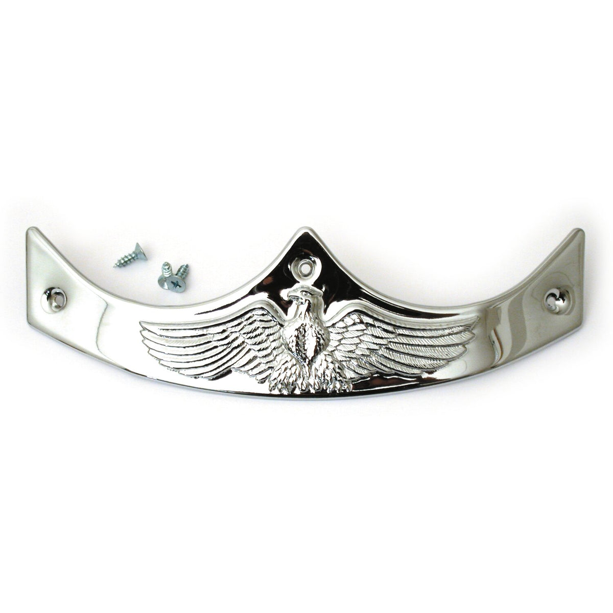 MCS Front fender tip Eagle embossed - Chrome