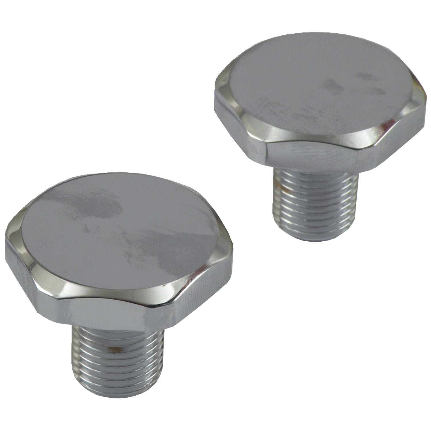 MCS 41mm fork tube cap bolts - Chrome