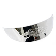 MCS Embossed eagle headlamp visor - 7" - Chrome