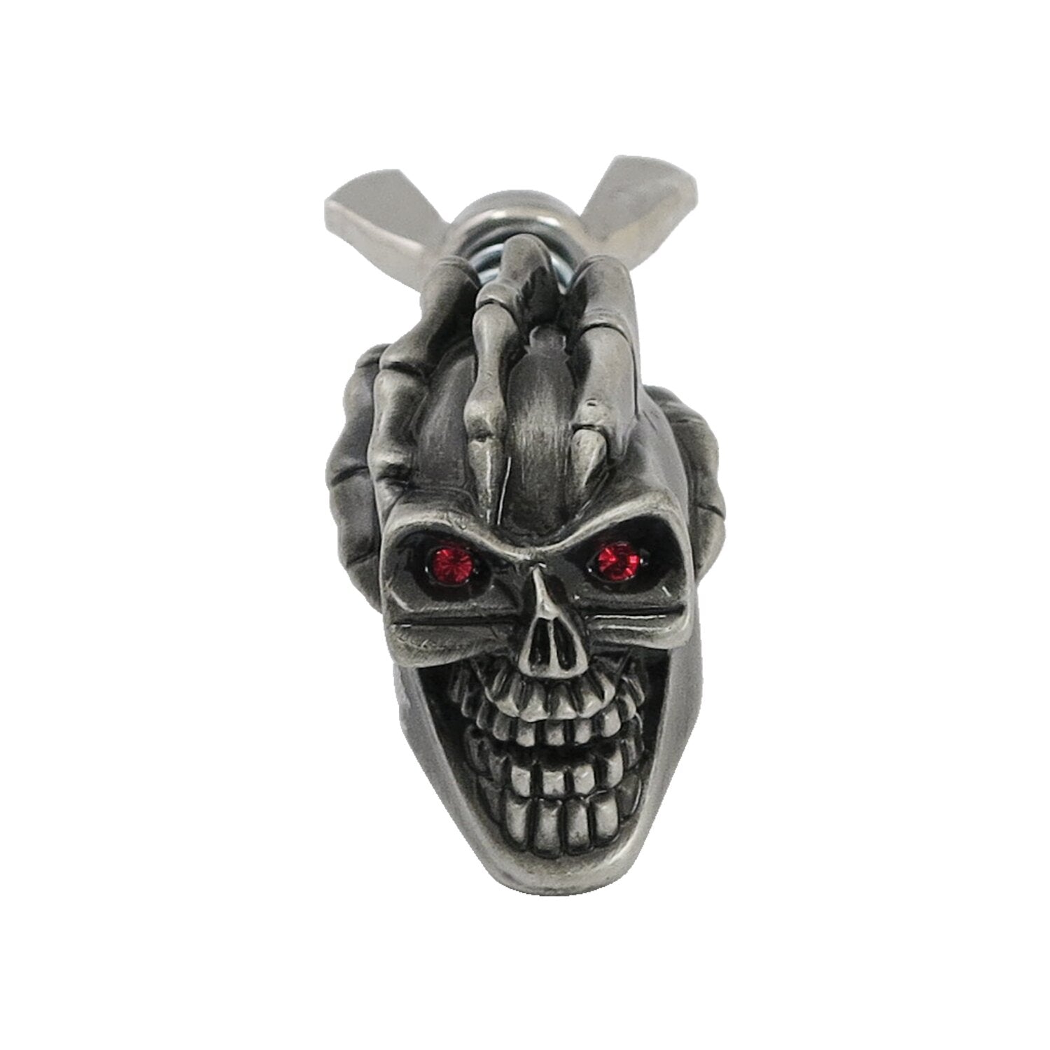 MCS License plate mount kit Loki skull - Pewter