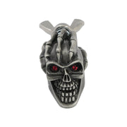 MCS License plate mount kit Loki skull - Pewter