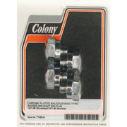 Colony rocker shaft end plug set - Knuckle style - Chrome