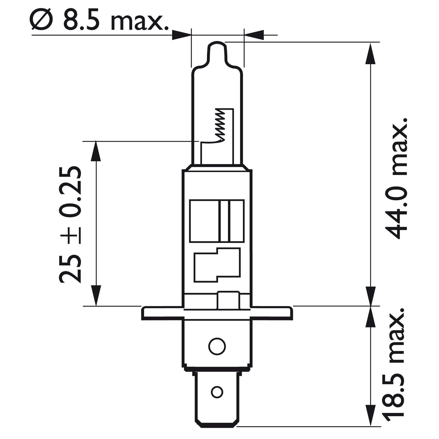 Philips VisionPlus headlamp bulb H1