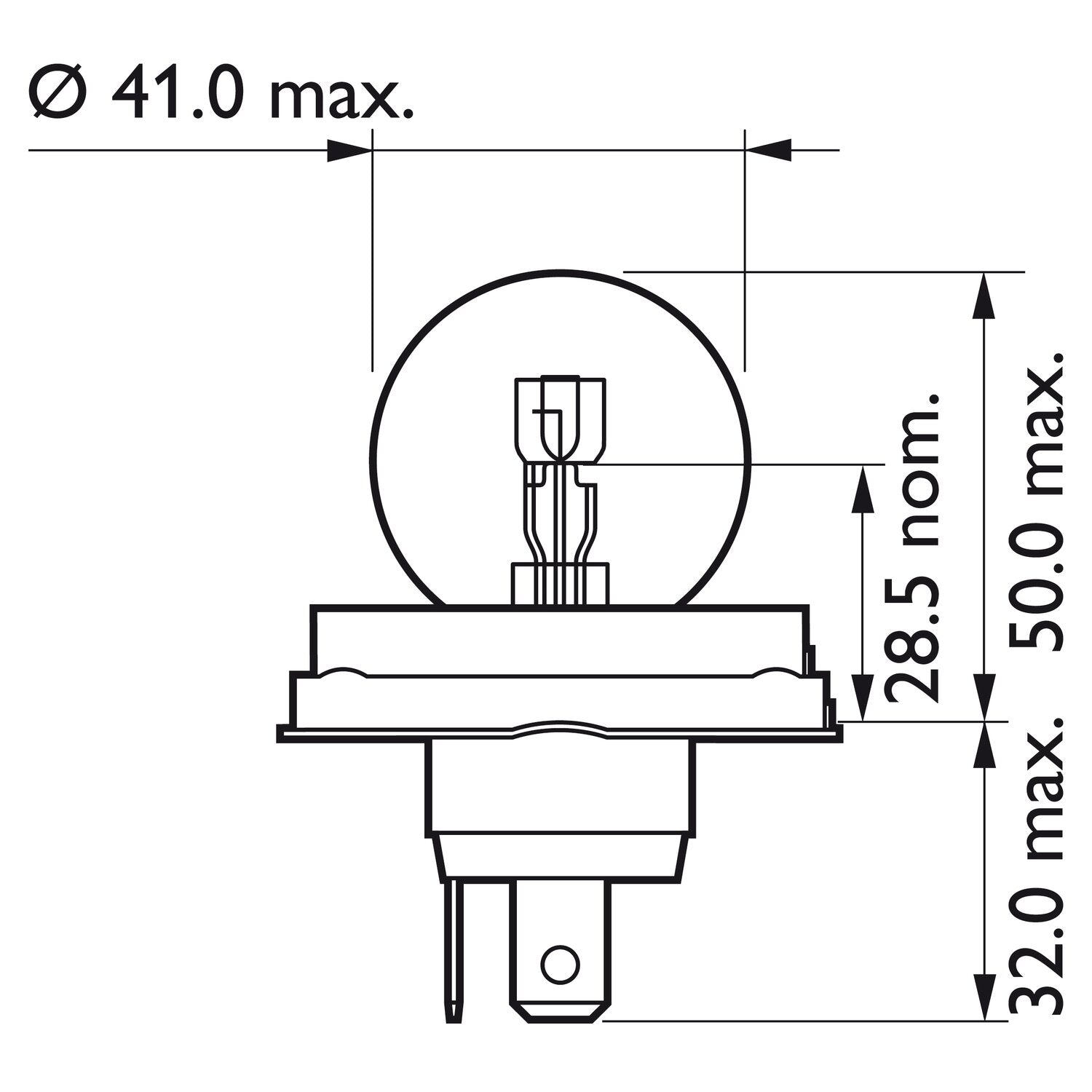 Philips headlamp bulb R2 (Duplo)