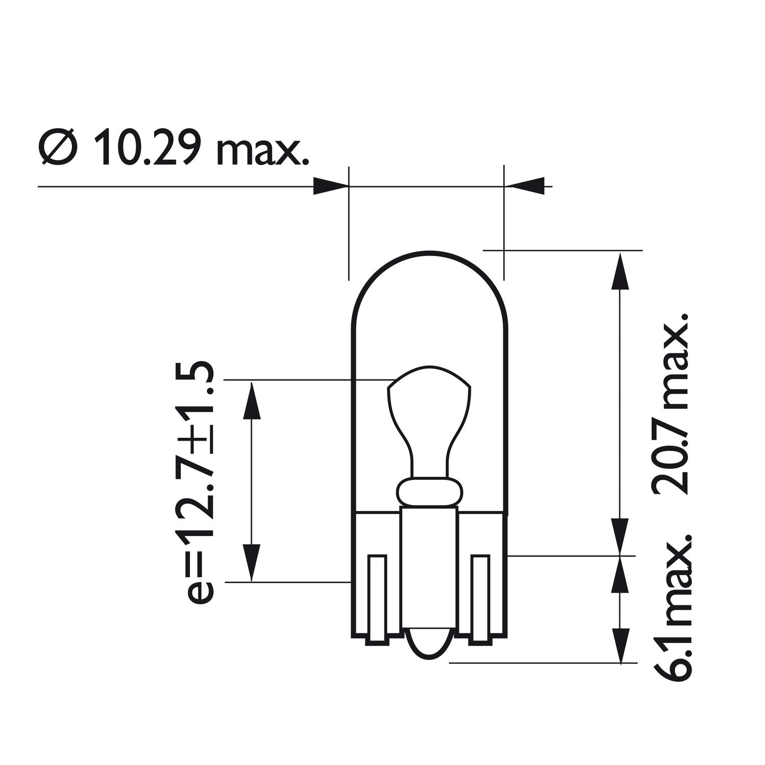 Philips LongLife Ecovision light bulb W5W