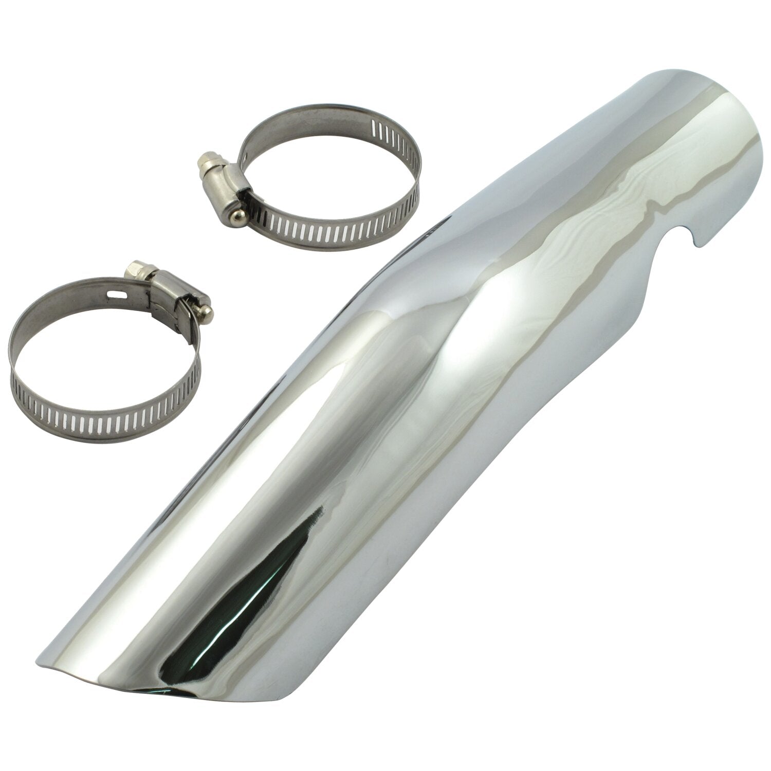 MCS FL 2-1 exhaust rear header heatshield chrome