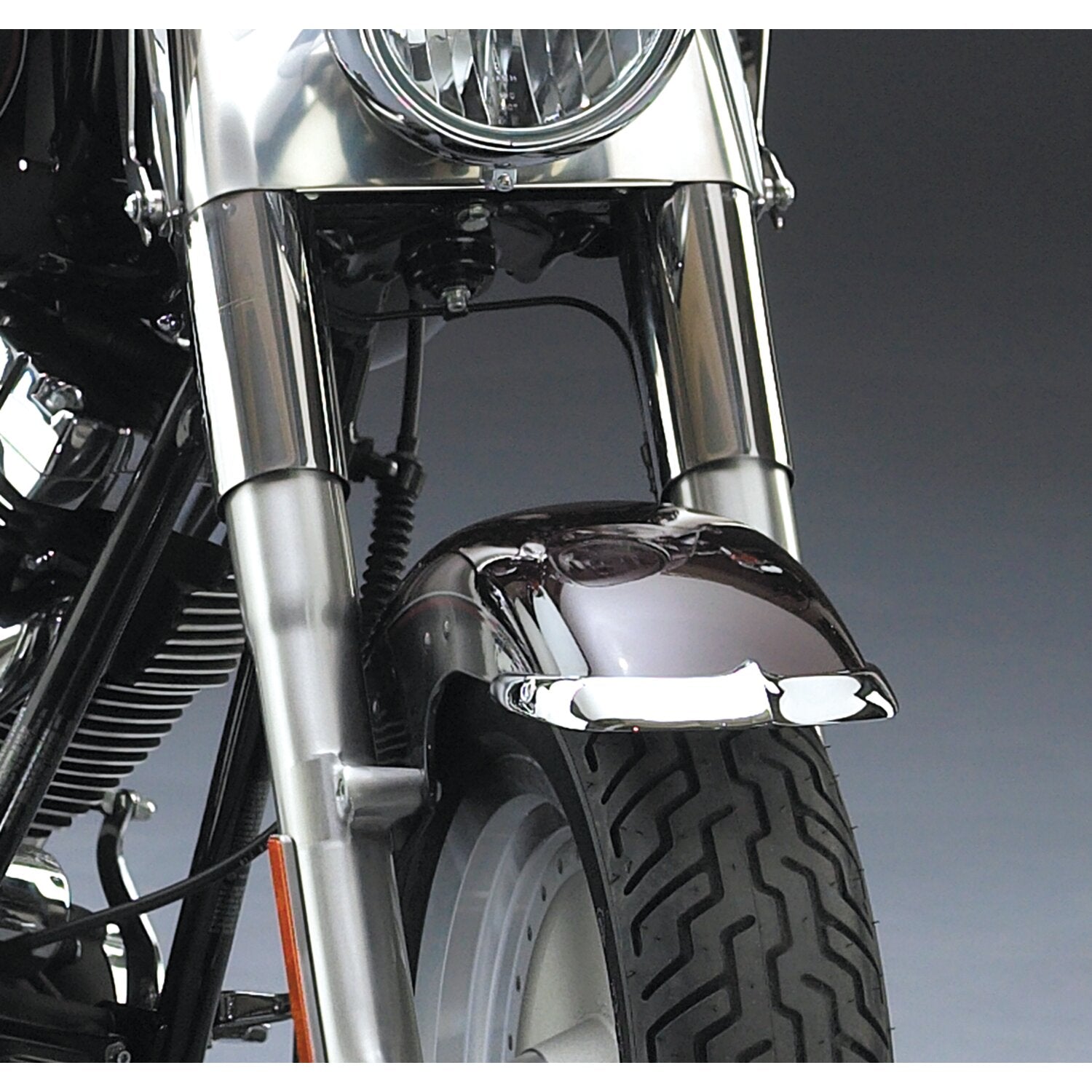 National Cycle cast front fender tip set - Chrome