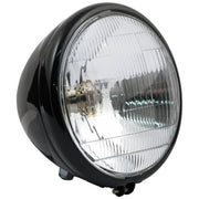 MCS 6-1/2" springer headlamp assembly - 6v - Black