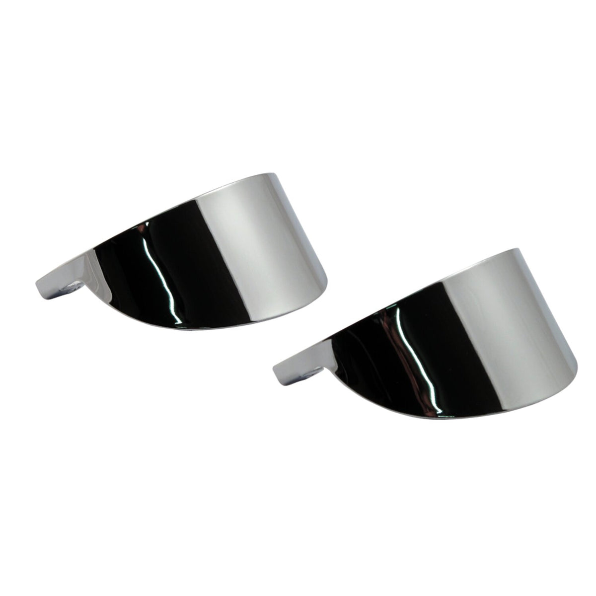 MCS Smooth turn signal visor set - Chrome