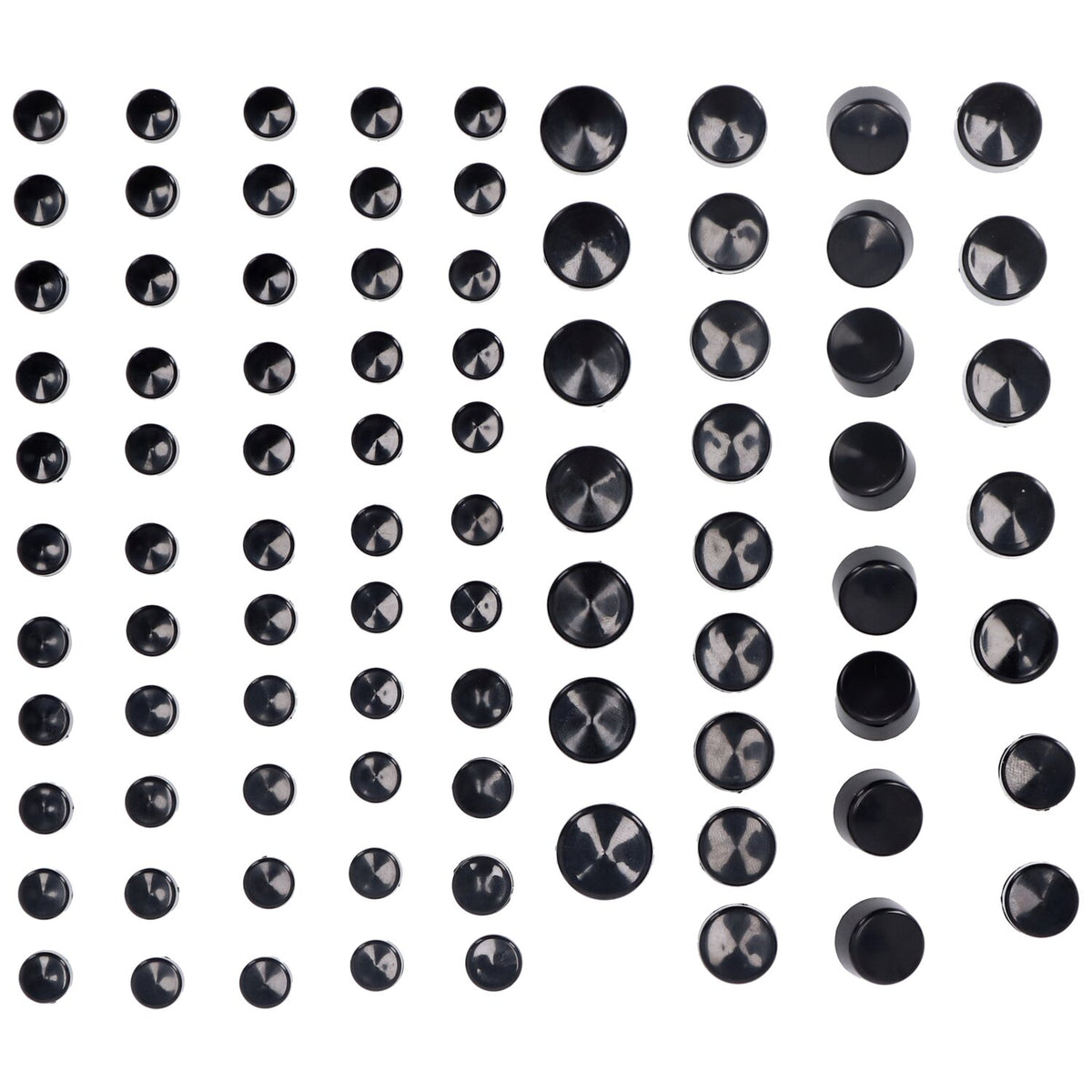 MCS Smoothtopps push-on cover set (86pc) - Black