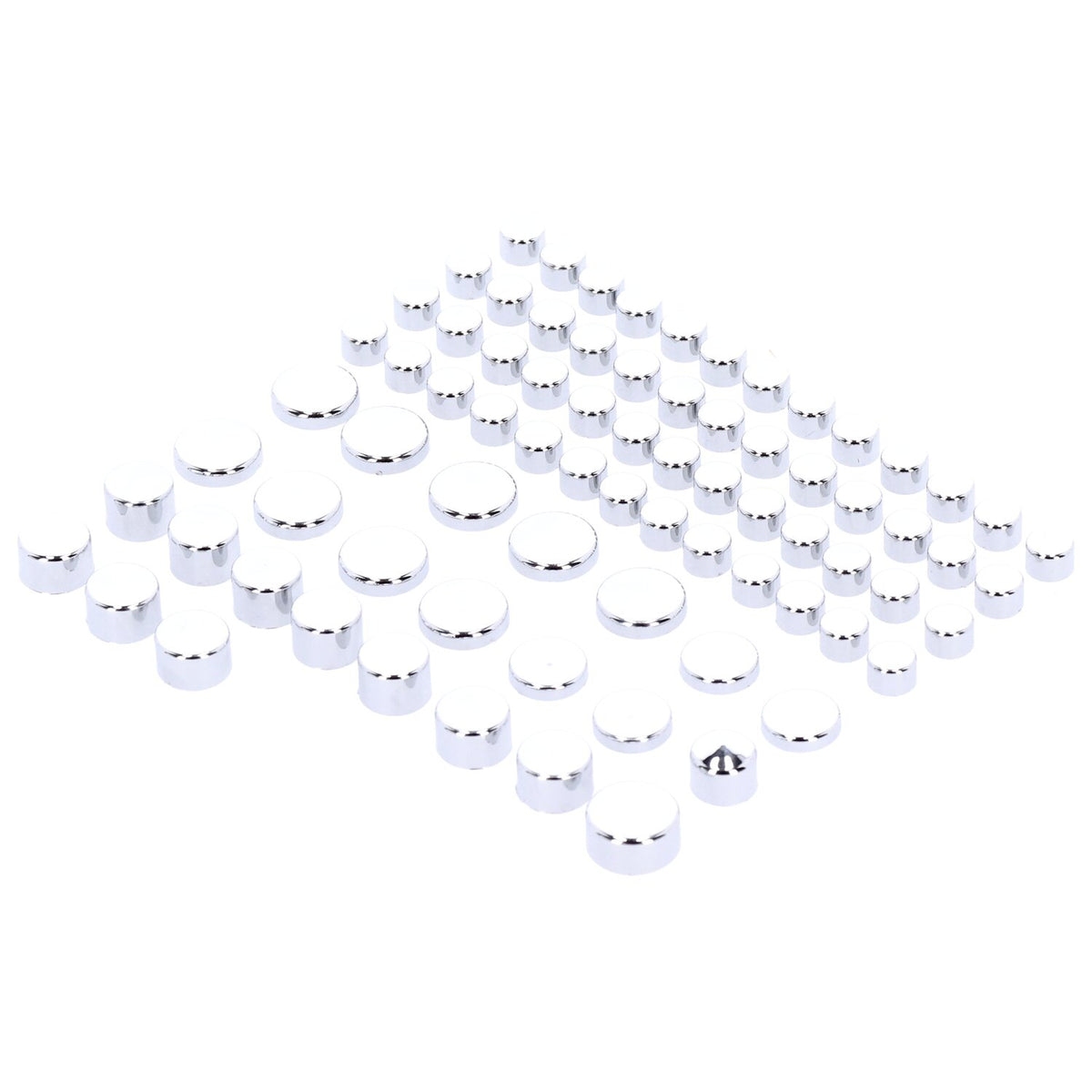 MCS Smoothtopps push-on cover set (77pc) - Chrome