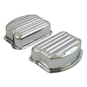 Paughco Rocker covers - Ribbed style steel - Chrome