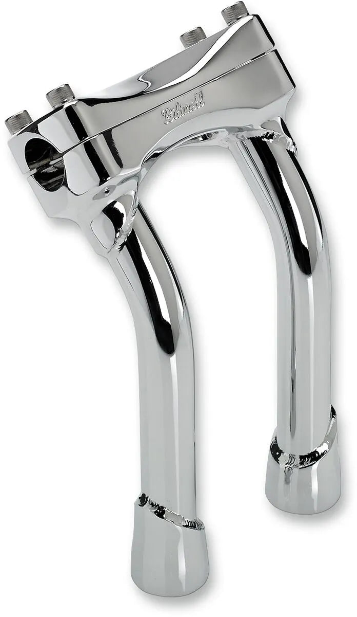 Biltwell Murdock Handlebar Risers - Chrome, 8-inch