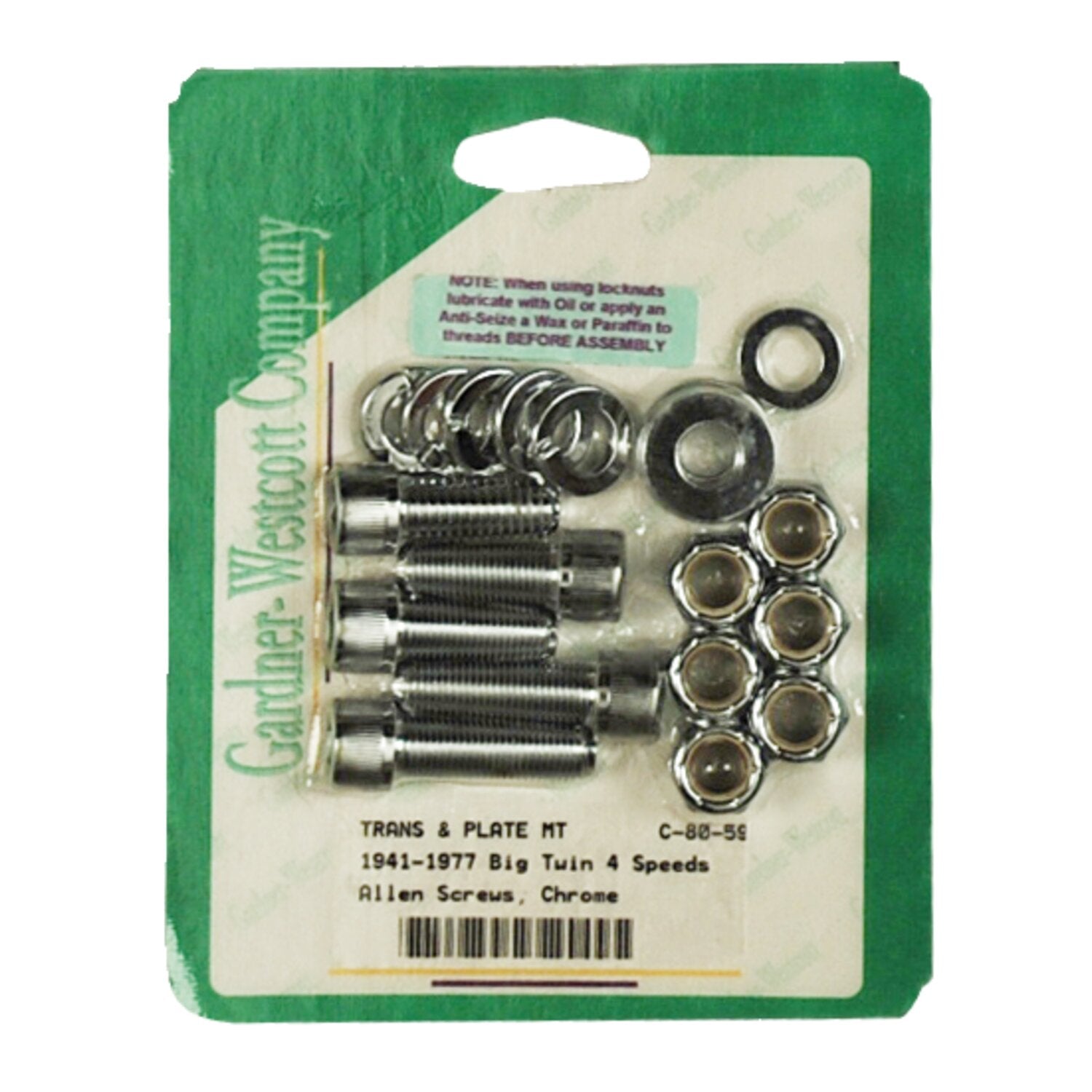 Gardner-Westcott transmission mount kit allen head - Chrome