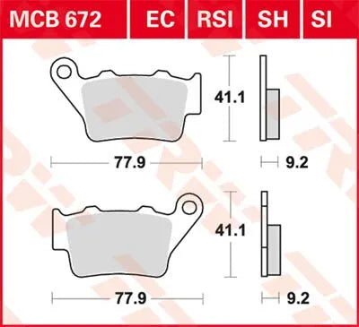 Trw Rsi Series Sintered Off-road Race Brake Pads - Rear