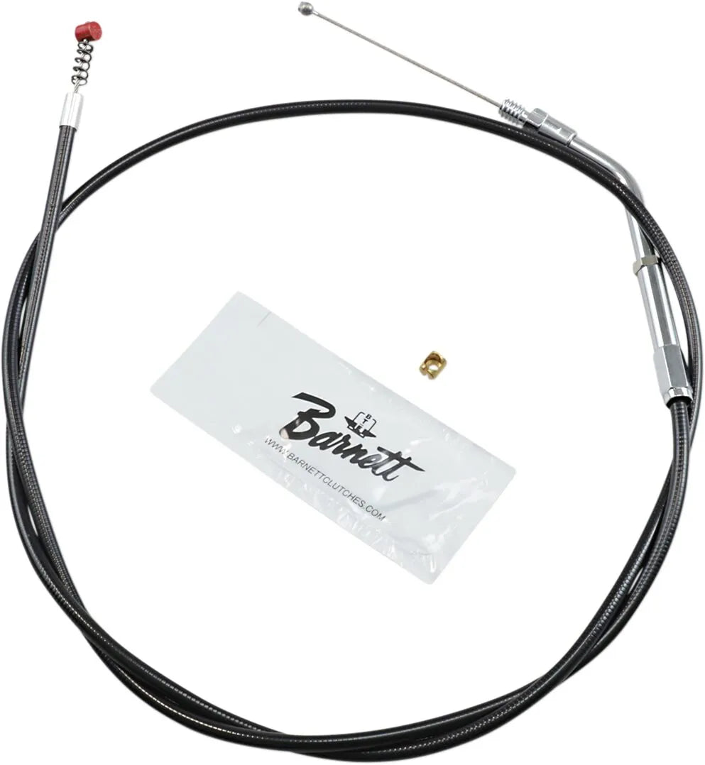 Barnett Black Vinyl Throttle/Idle Cable +6 Extended for HD FL FX