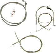 LA CHOPPERS Standard Braided Cable Kit for Ape Hanger Handlebars