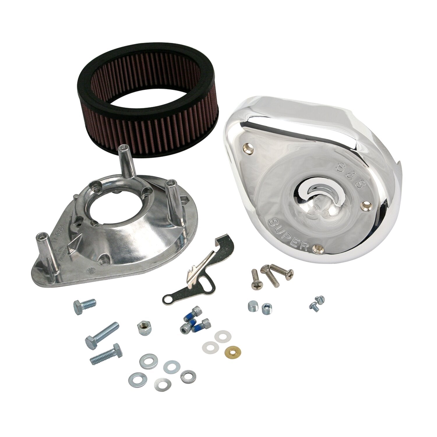 S&S teardrop air cleaner assembly - Chrome