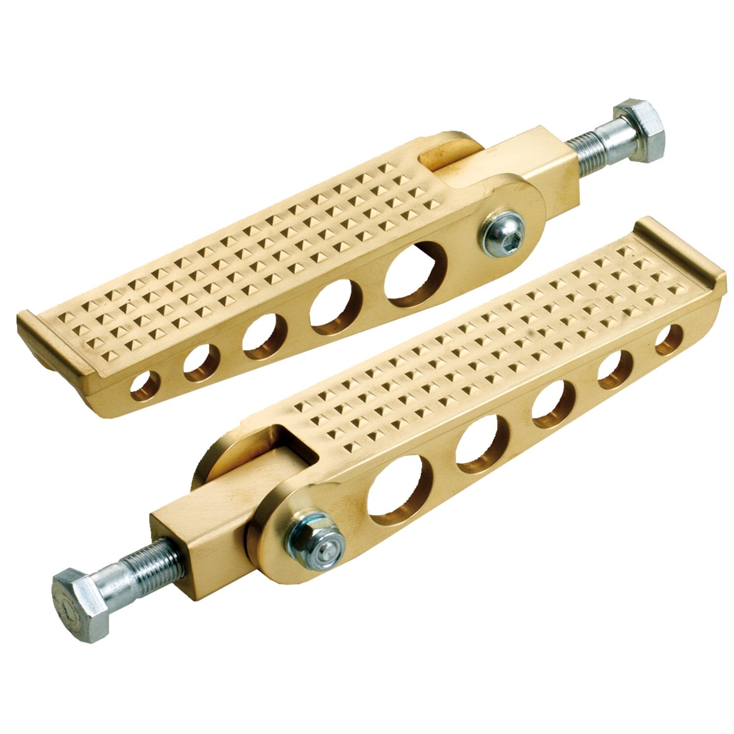 Kustom Tech cast brass knurled footpeg set
