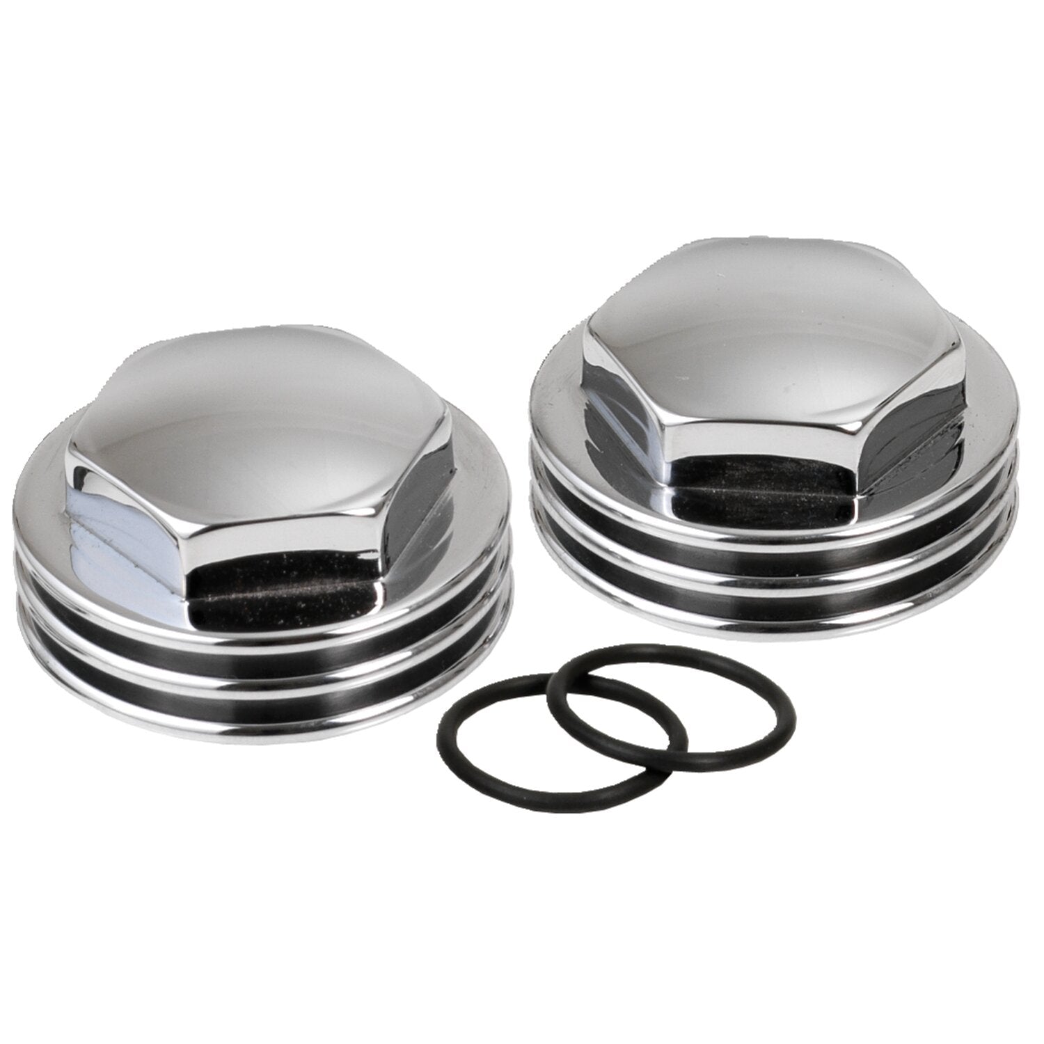 Kustom Tech K-Tech Knuckle rocker nuts - Finned chrome finish