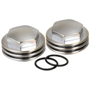 Kustom Tech K-Tech Knuckle rocker nuts - Finned satin chrome finish