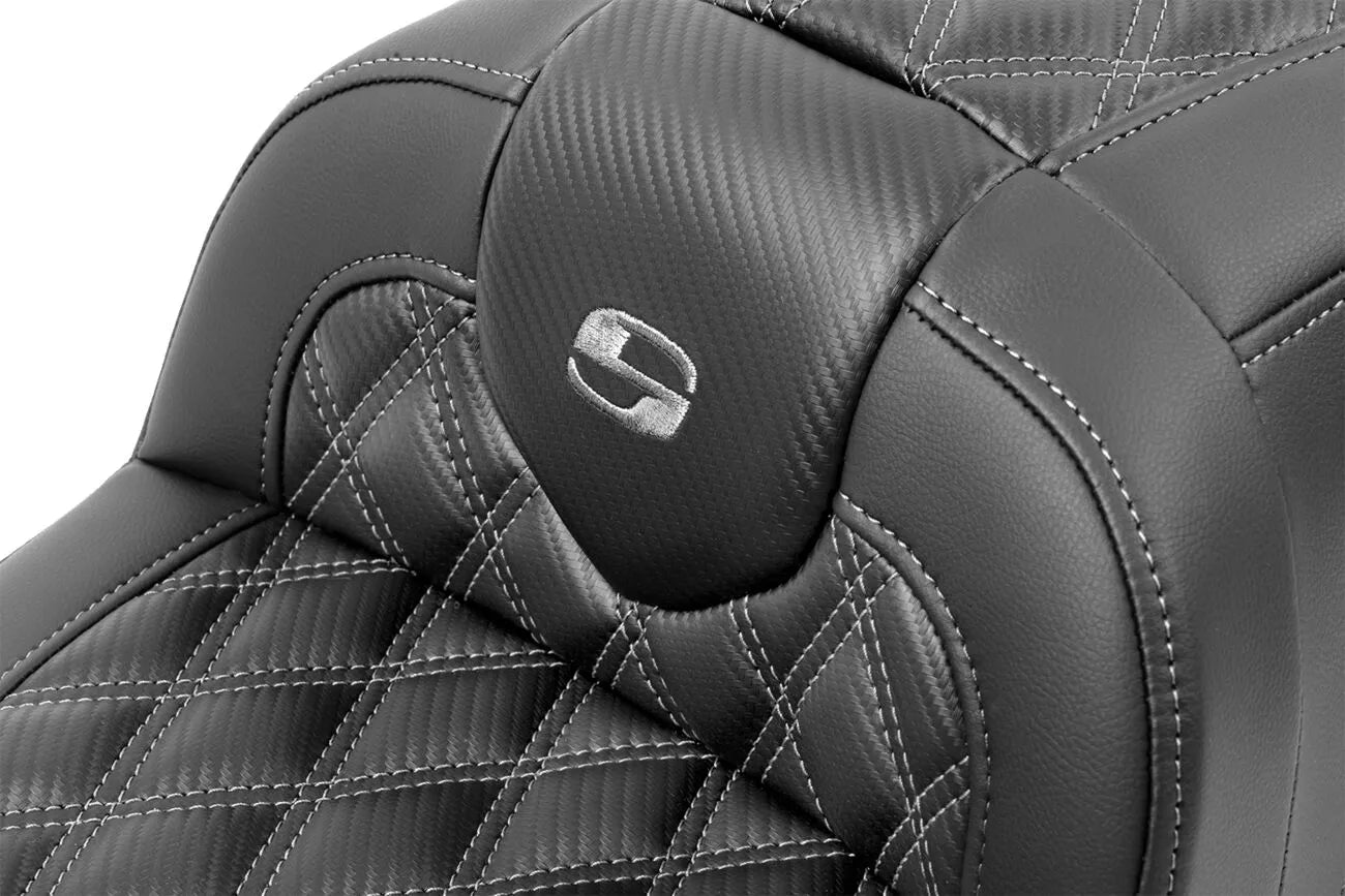 Saddlemen Roadsofa Lattice Stitch Seat - For Harley Davidson