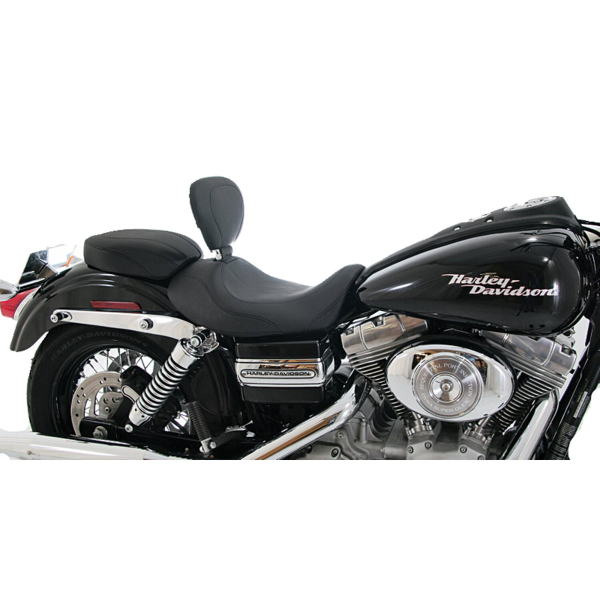 Mustang Wide Tripper Forward solo seat - With rider backrest