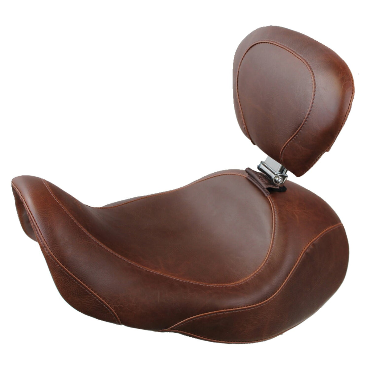 Mustang Wide Tripper Forward solo seat - With rider backrest