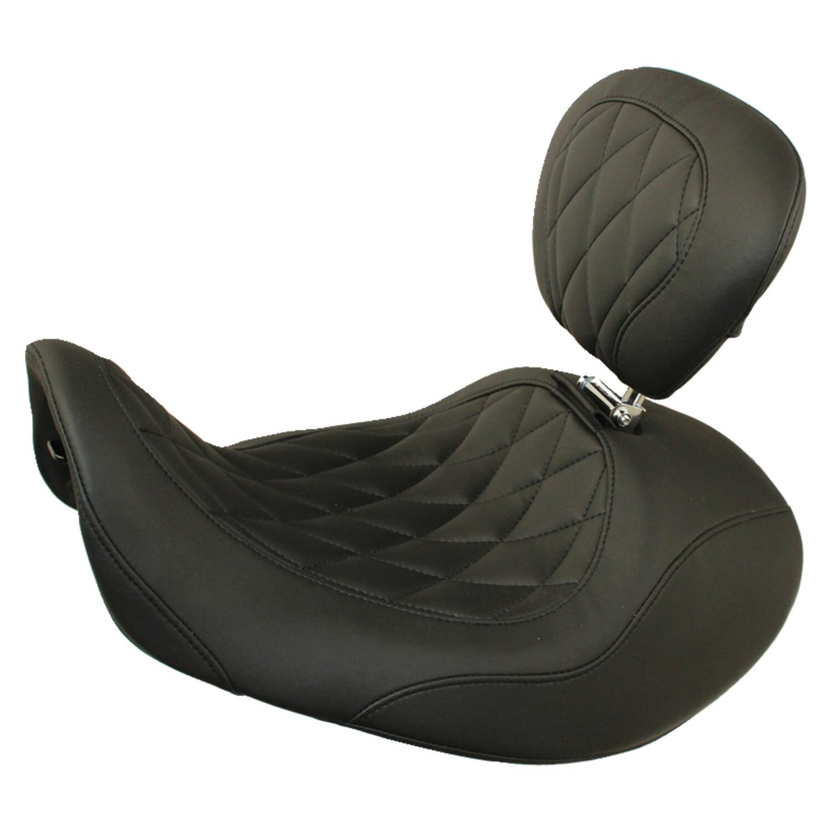 Mustang Wide Tripper Forward solo seat - With rider backrest