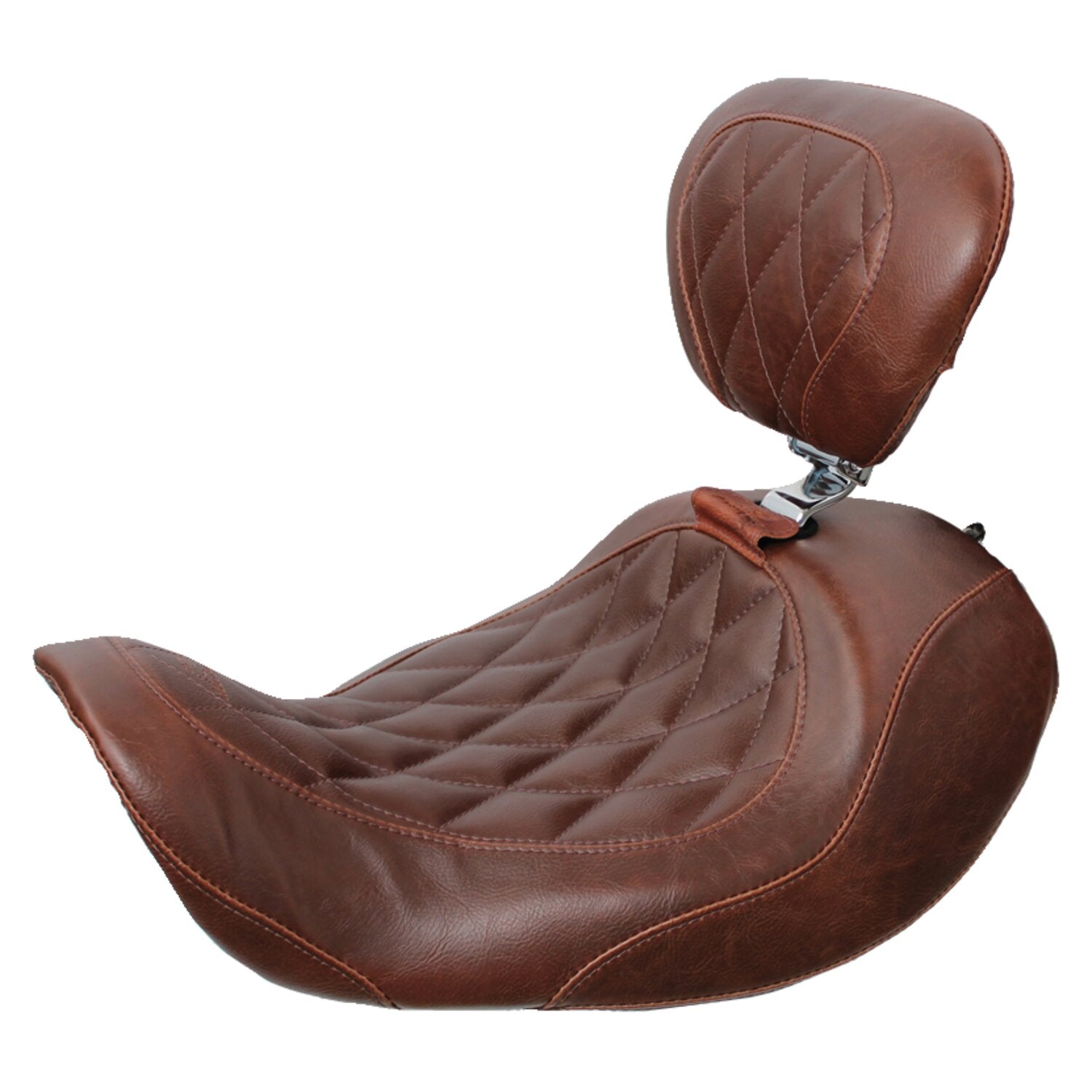 Mustang Wide Tripper Forward solo seat - With rider backrest