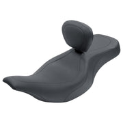 Mustang Wide Tripper 2-up one-piece seat with backrest