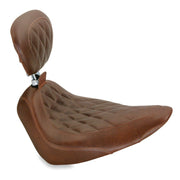 Mustang Wide Tripper solo seat wiith rider backrest