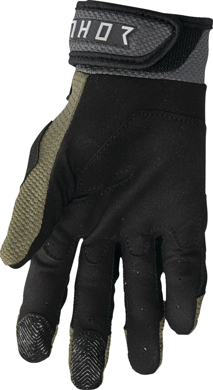 Thor Terrain Gloves - Black/Charcoal/Army Green
