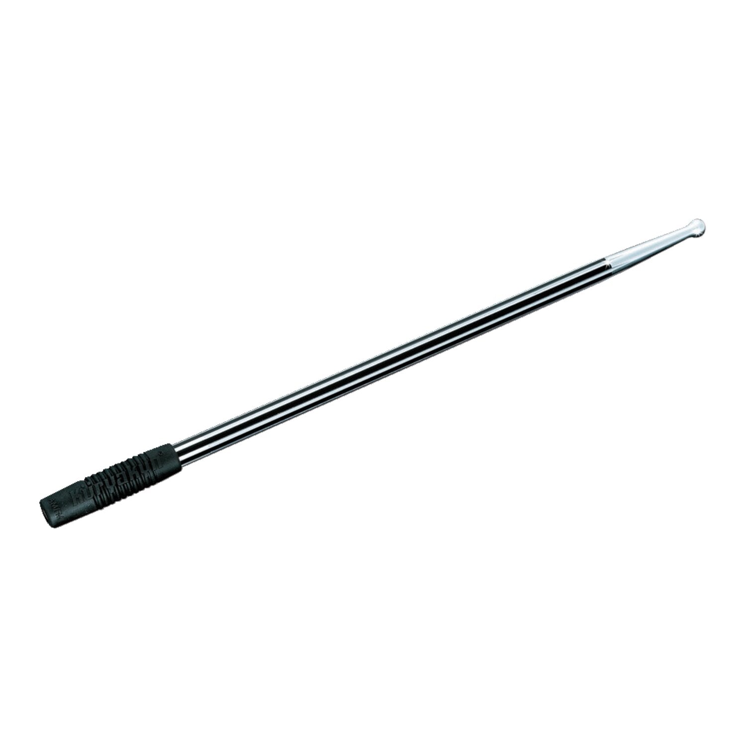Kuryakyn Billet antenna round/grooved - Black & raw alu