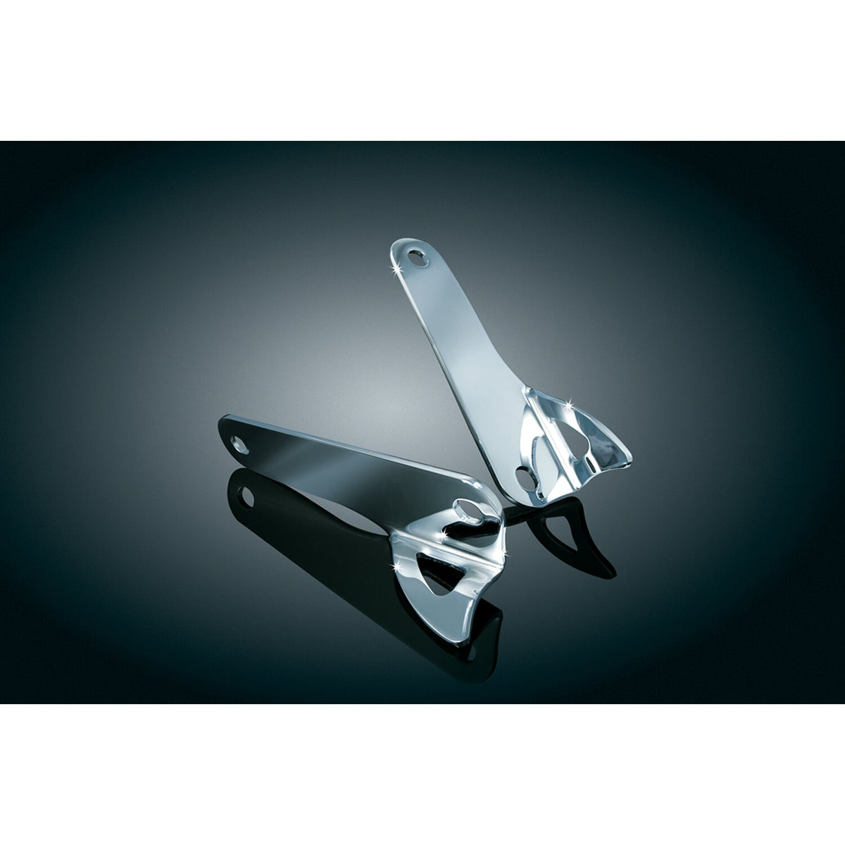 Kuryakyn Front fork custom tie-down brackets - Chrome