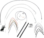 BURLY BRAND Complete Stainless Braided Cable Kit for Ape Hangers