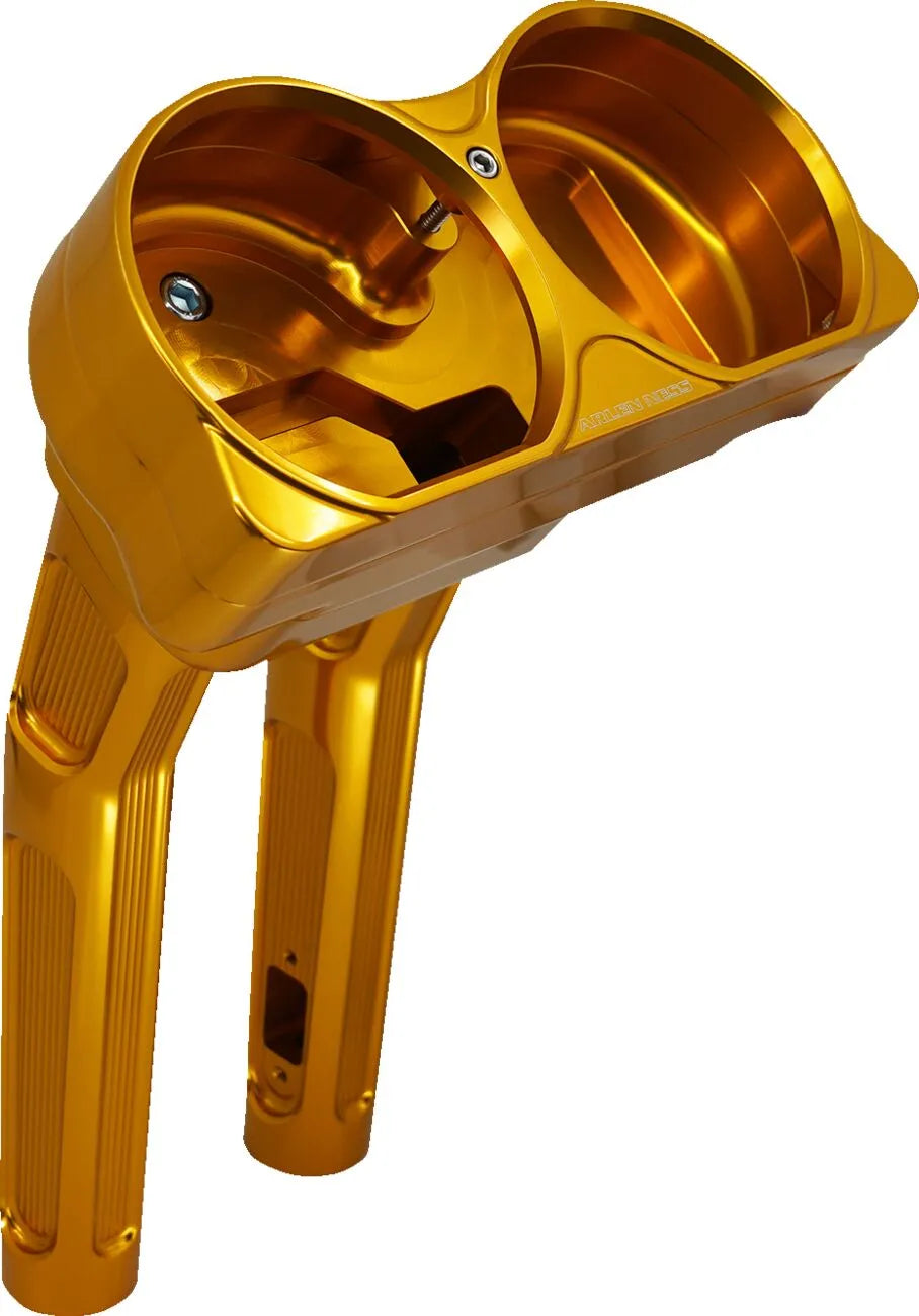 Arlen Ness Method Kickback Handlebar Riser - Polished/gold