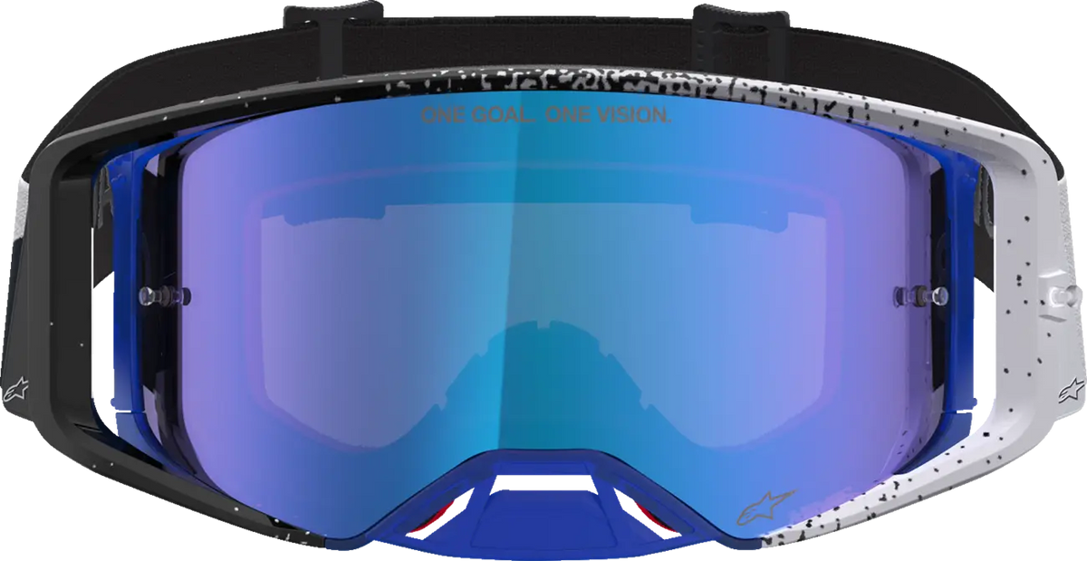 Alpinestars Supertech Hiten Goggles Black Blithe Blue Mirror-Blue