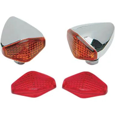 Drag Specialties Diamond Lights - Chrome Marker Lights