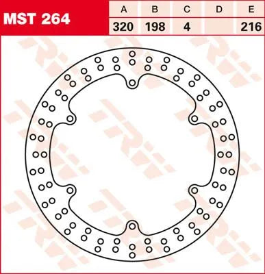 Trw Round Fixed Brake Rotor 320mm - Front